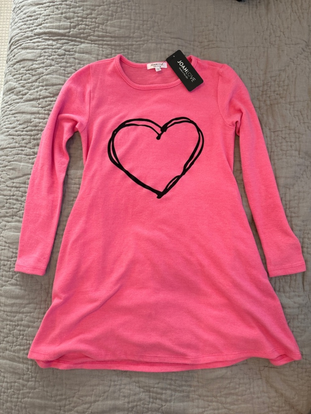 NWT Joah Love Pink Heart Tunic Dress - size 10